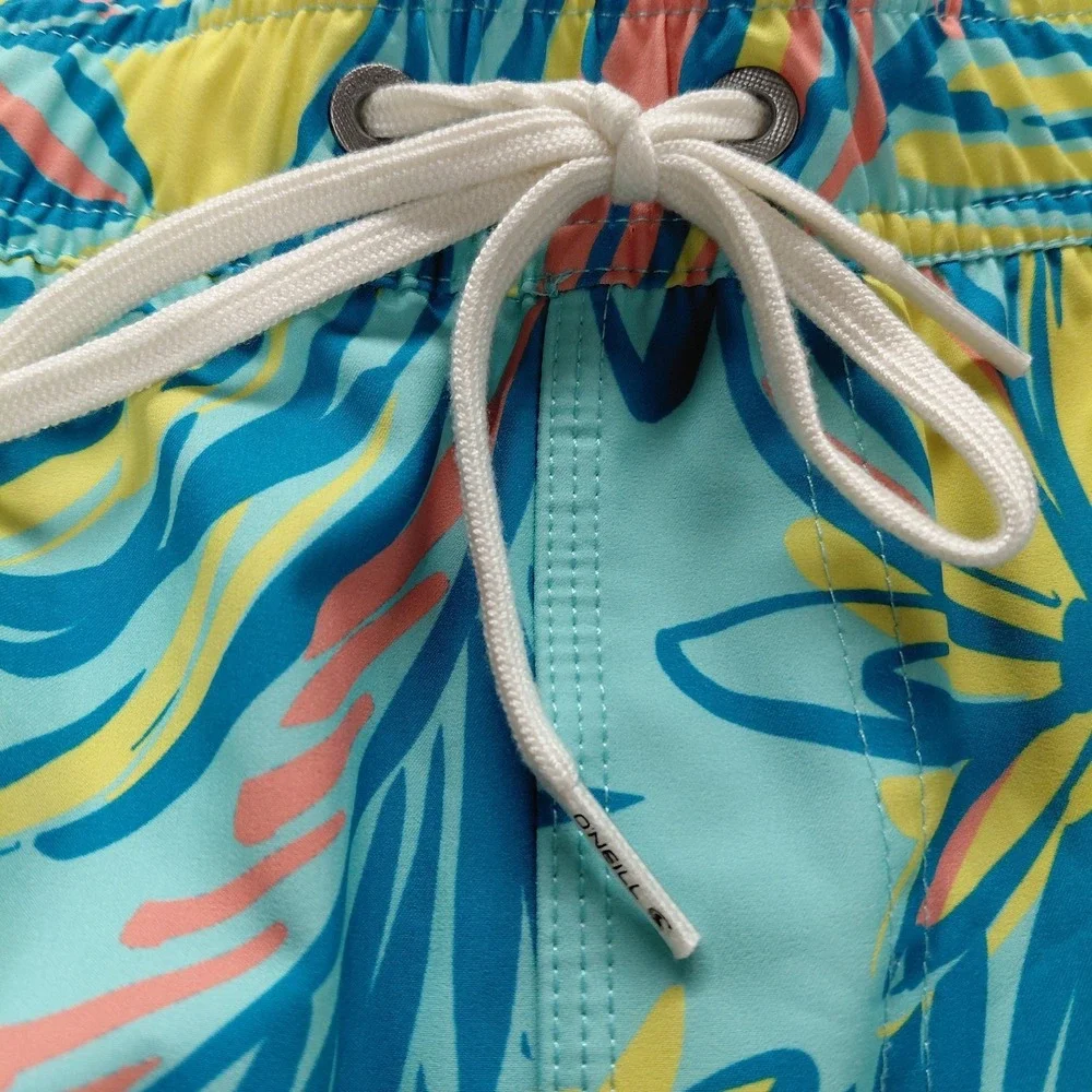 O'Neill Men's XL‎ Hermosa Elastic Waist Board Shorts Trunks Blue Tropical *flaw